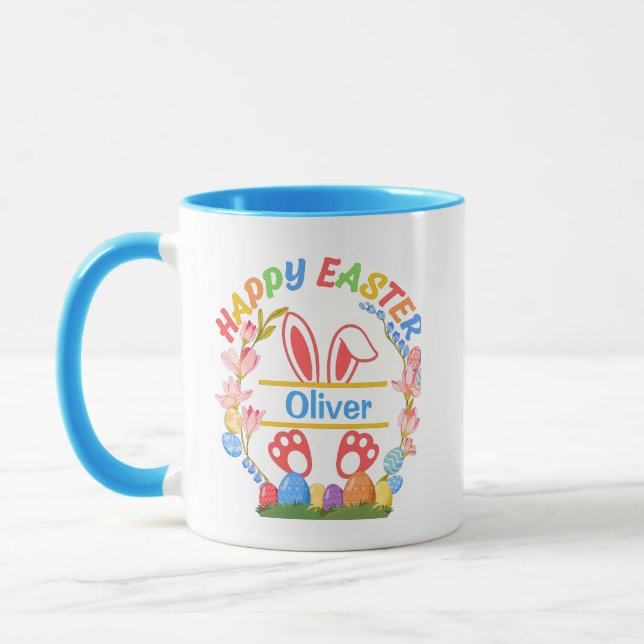Caneca Camiseta Personalizada Feliz Páscoa (Esquerda)