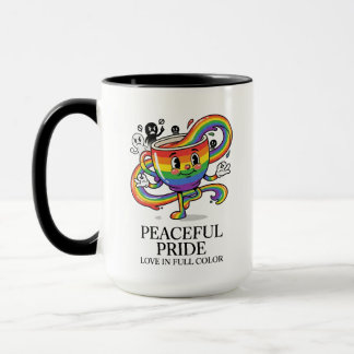 Caneca Camiseta Retro Pacífica Orgulho Círculo Café Color