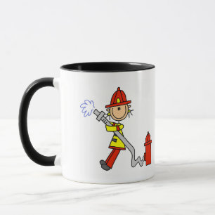 Caneca Camisetas de Bombeiro com Mangueira e Presentes