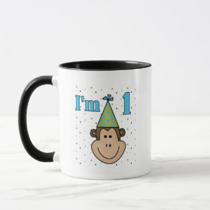 Caneca Camisetas de primeiro aniversario de macaco no Par