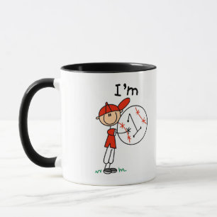 Caneca Camisetas e Presentes de Beisebol de Menino Eu Sou