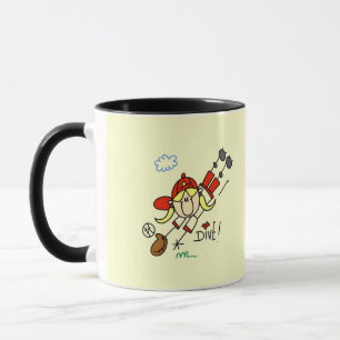Caneca Camisetas e Presentes de Beisebol para Meninas