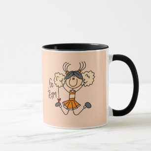 Caneca Camisetas e Presentes de Cheerleader Laranja