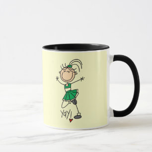 Caneca Camisetas e Presentes de Cheerleader Verde