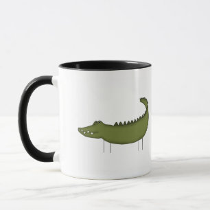 Caneca Camisetas e Presentes de Crocodilo em forma de Bon
