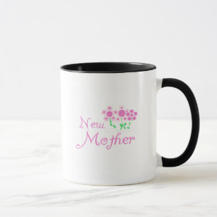 Caneca Camisetas e presentes de flores rosa-novas