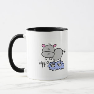 Caneca Camisetas e Presentes de Hipopótamo de Boneco de P