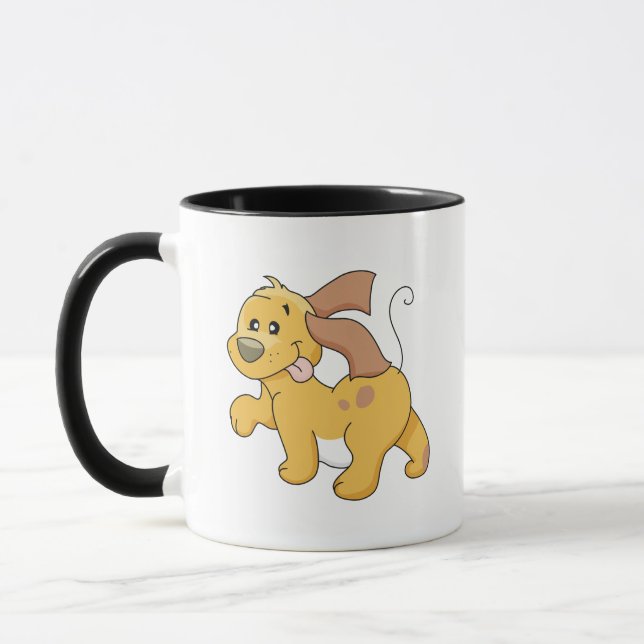 Caneca Camisetas e presentes felizes para o cão marrom (Esquerda)