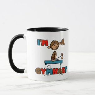 Caneca Camisetas e Presentes Macaco Eu Sou um Ginasta