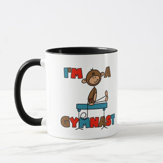 Caneca Camisetas e Presentes Macaco Eu Sou um Ginasta (Esquerda)