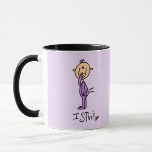 Caneca Camisetas e Presentes para Bebê Menina Eu Apesto