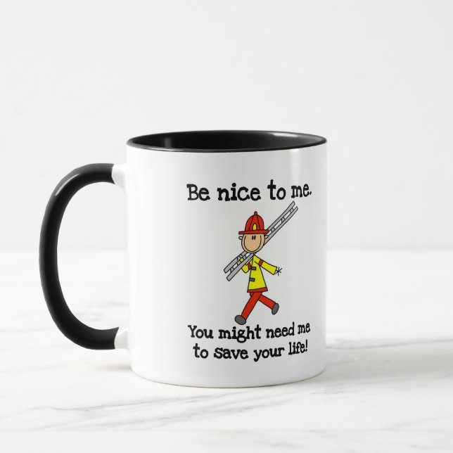 Caneca Camisetas e Presentes para Bombeiros Be Nice (Esquerda)