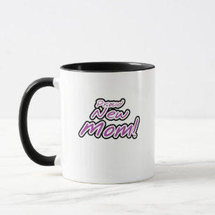 Caneca Camisetas e presentes roxos da nova mãe orgulhosos