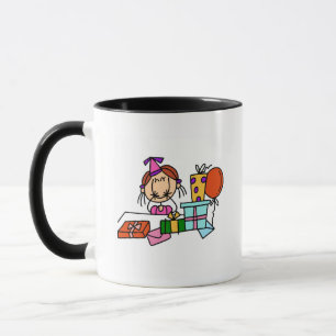 Caneca Camisetas Menina de Cabelo Vermelho Com Presentes
