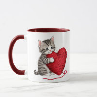 Camisola Coração de Gatinho, Gatinho com Coração d