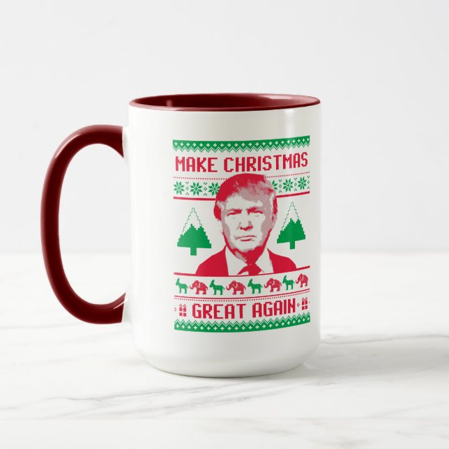 Caneca Camisola do Natal do trunfo - faça o excelente Aga (Esquerda)