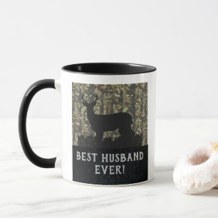 Caneca Camo de Aniversário de Caça de Vezes de Veados d