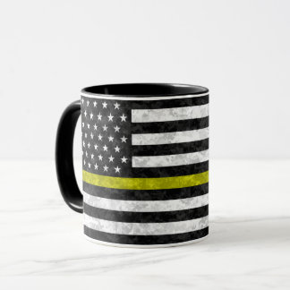 Caneca Camo de linha amarela fina