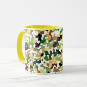 Caneca Camo Padrão Laranja Verde Laranja Azul Laranja Ama