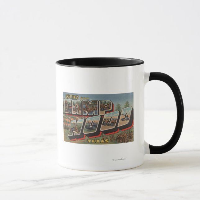Caneca Camp Hood, Texas - Cenas com Letras Grandes (Direita)