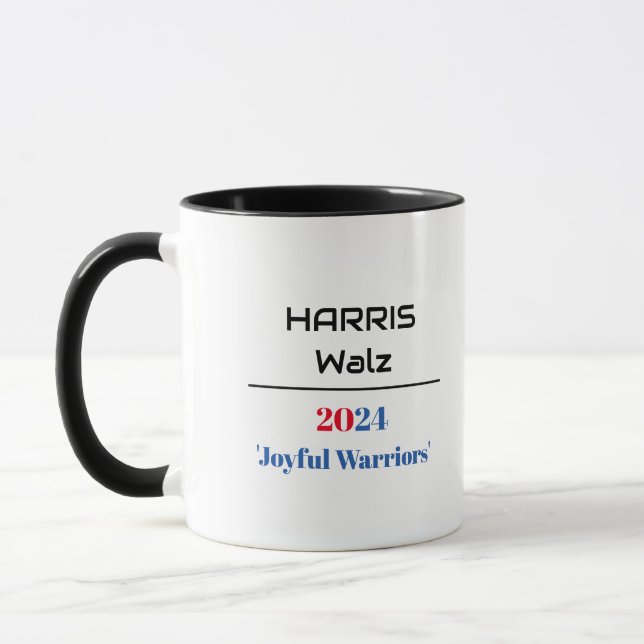 Caneca Campanha 'Guerreiros Alegres' Harris Walz 2024 (Esquerda)