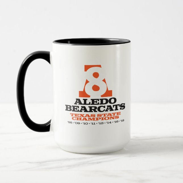 Caneca Campeão "A8" - 15oz do estado do Bearcat 2018 de (Esquerda)