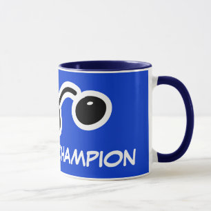 Caneca campeão de squash para jogadores e fãs.