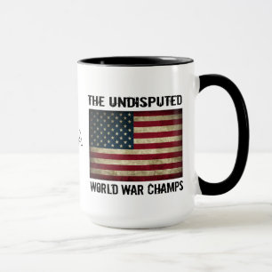 Caneca Campeões indisputados da guerra mundial - bandeir