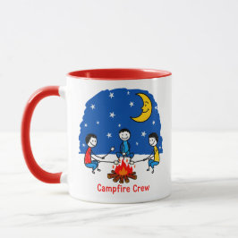 Caneca Campfire Crew Kids Crayon Night Scene