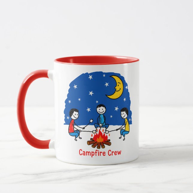 Caneca Campfire Crew Kids Crayon Night Scene (Esquerda)