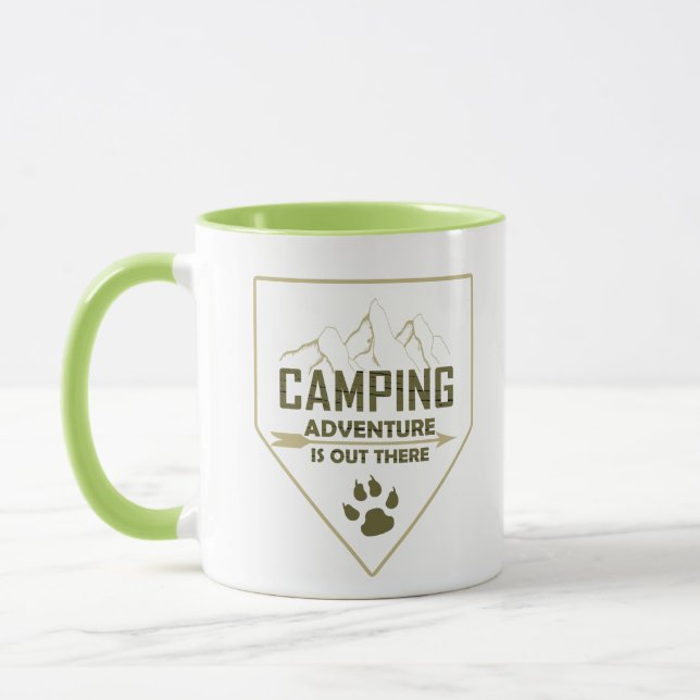 Caneca Camping camper engraçado diz para campistas (Esquerda)