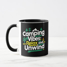 Caneca Camping Vibes : Relaxe e Desencha