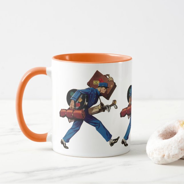 Caneca Campingainete Antigo Uniformizado, Mala e Taco de  (Com Donut)