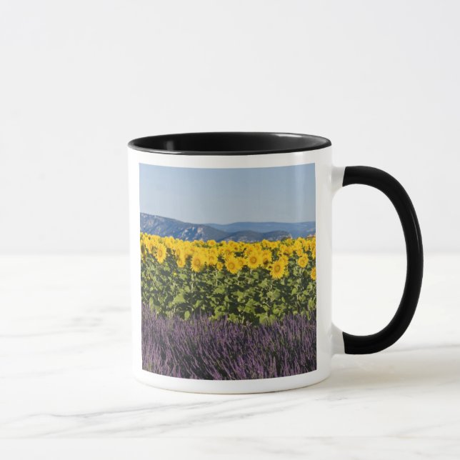 Caneca Campo de girassóis e flores de lavanda, (Direita)