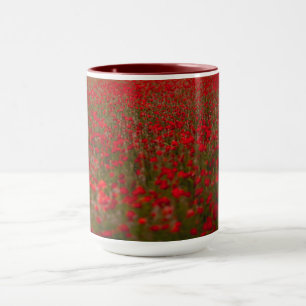 Caneca Campo Poppies Vermelhos