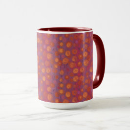 Caneca Campos arenosos, padrão floral abstrato, cor de la