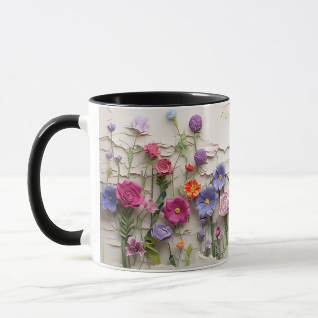 Caneca Campos de flores silvestres 3D Mug (Esquerda)