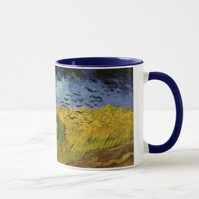 Caneca Campos de Trigo com Corvos por Van Gogh (Direita)
