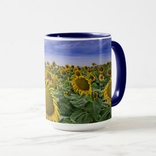 Caneca Campos do girassol de Califórnia