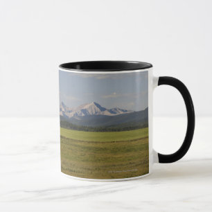 Caneca Campos e Rolling Hills verdes com montanhas