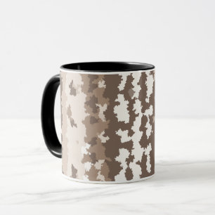 Caneca Camuflagem Terra Neutra Design Abstrato Irregular