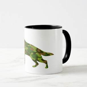 Caneca Camuflagem verde do exército alemão Shepard
