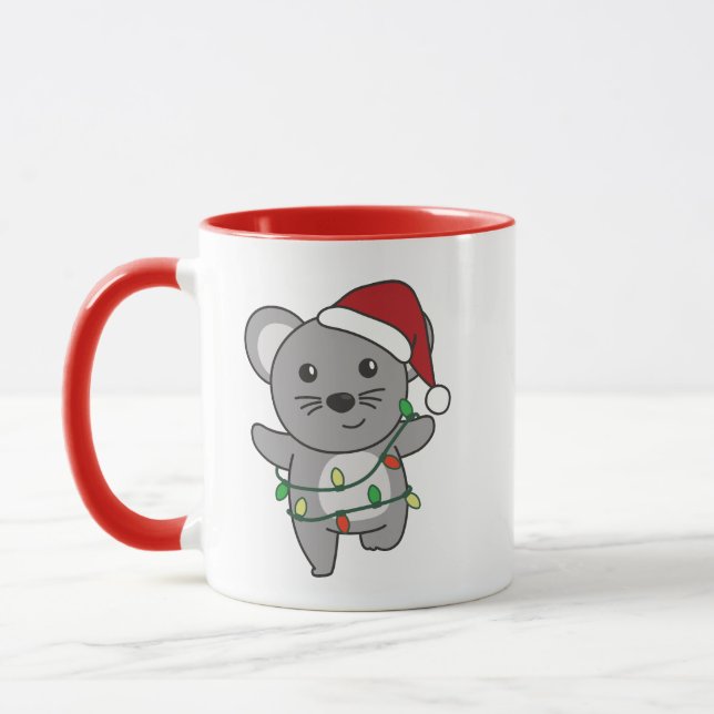 Caneca Camundongos de Natal de Rato (Esquerda)