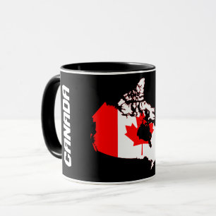 Caneca Canadá Flag Map Mug