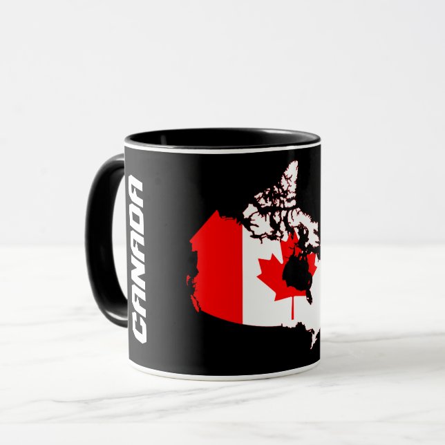 Caneca Canadá Flag Map Mug (Frente Esquerda)