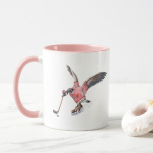 Caneca Canadá Goose Jogando Hóquei