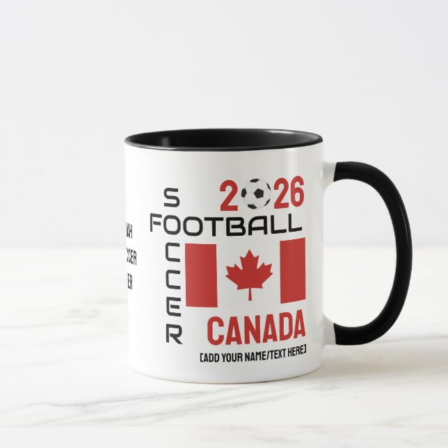 Caneca CANADÁ World Football Custom Name 2026 QUALQUER AN (Direita)