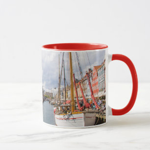 Caneca Canal com Barcos  Copenhaga