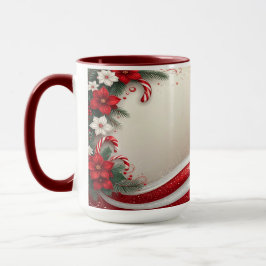 Caneca Canas de Natal Floral Mug Holiday
