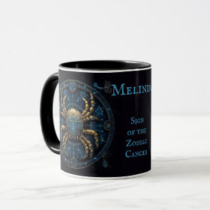Caneca Cancer Aniversário Presente Adicionar Nome Café Pr